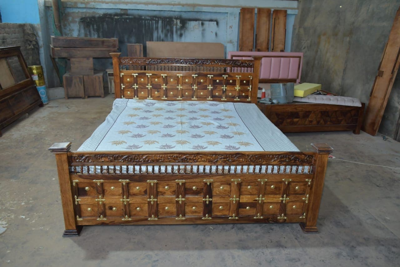 Rustic Wooden Bed
