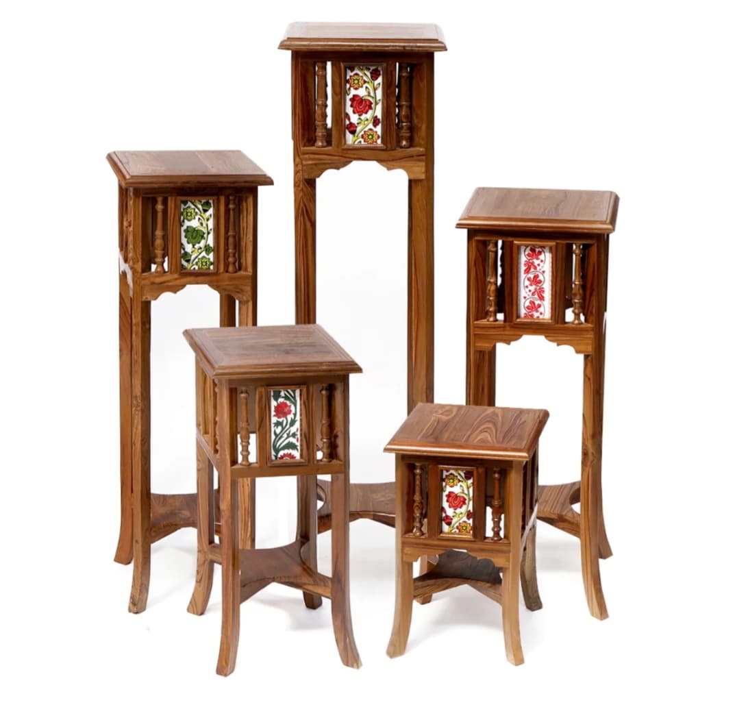 wooden plant stand