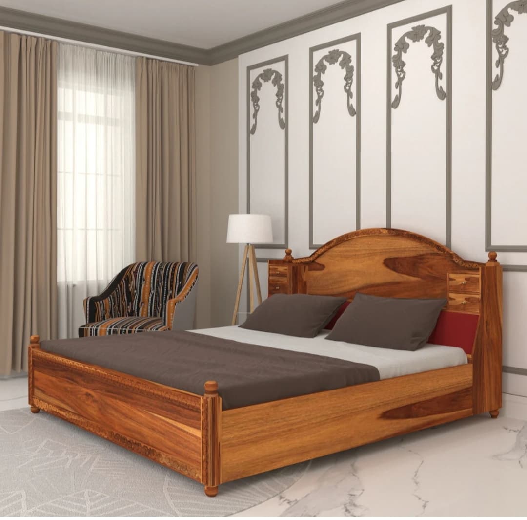 Bed head box with storage